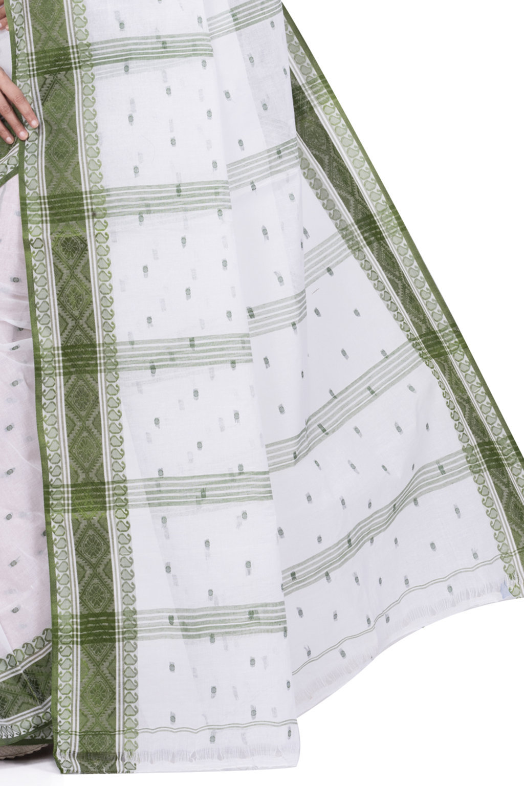 Green Pure Cotton Boysko_Tant Tant Saree (843)